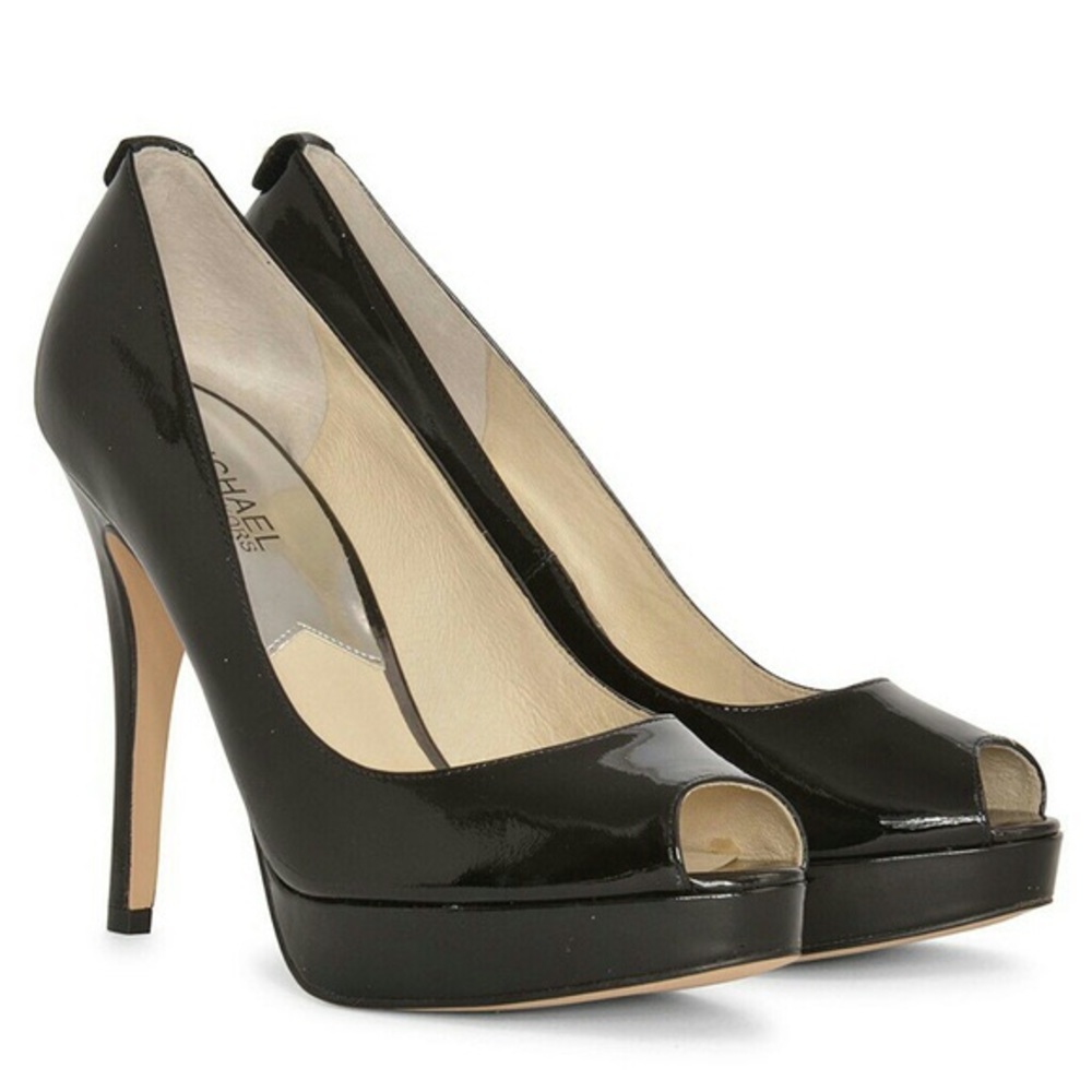 MICHAEL Michael Kors Black Patent Leather Heels